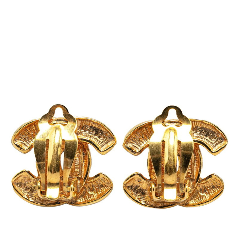 CHANEL Gold Logo Earrings - Picture 2 of 7